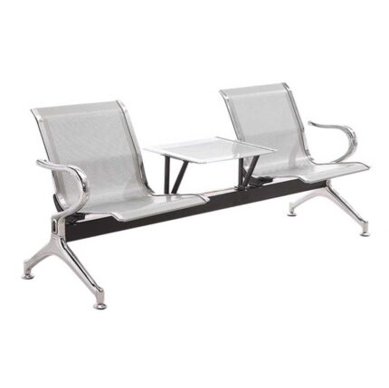 Two seater office bench with table.