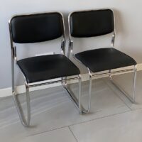 Stackable chrome office guest chair