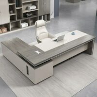Contemporary L-shape Executive Desk - Image 3