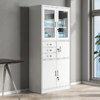 2 Door office storage cabinet with safe - Image 3