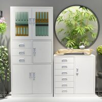 2 Door office storage cabinet with safe - Image 2