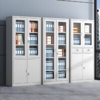 Sleek Silver Steel Storage Cabinet - Image 4