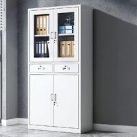 Sleek Silver Steel Storage Cabinet