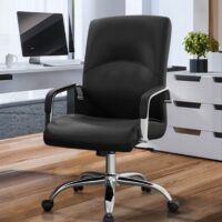 Office chair -Leather swivel seat - Image 5