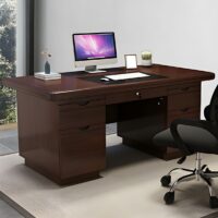 1.2 meters mahogany executive office desk - Image 4