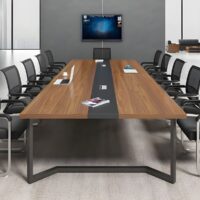 Modern 2400mm office boardroom table - Image 5