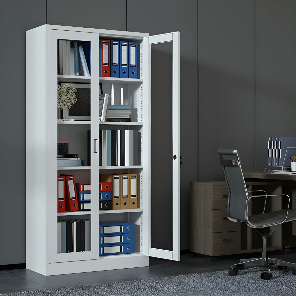 1200x1200-2023-09-06T162817.847.jpg 2-Door metallic full glass office cabinet - Image 1