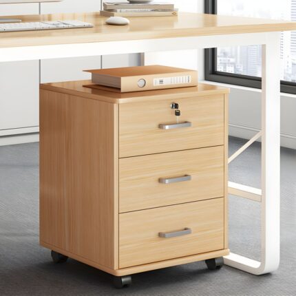 3-Drawer mobile pedestal (Beech)