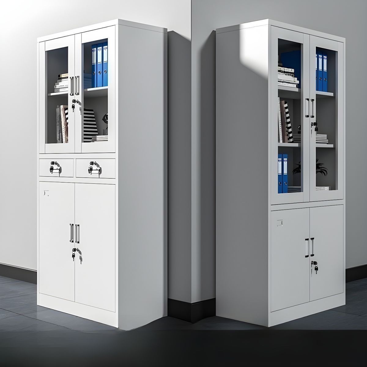 1200x1200-2023-10-23T112757.520.jpg 2 Door metallic office cabinet - Image 1
