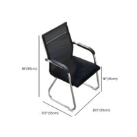 Black Mesh Fabric Guest Chair - Image 5