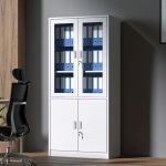 2-Door Half Glass Filing Office Cabinet
