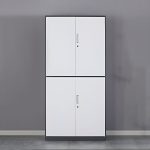 Grey Steel Storage Cabinet (4-Door)