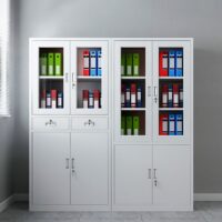Half-Glass Metallic Office Cabinet - Image 4