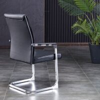 Modern Leather Waiting Chair - Image 2