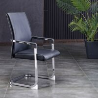 Modern Leather Waiting Chair - Image 4