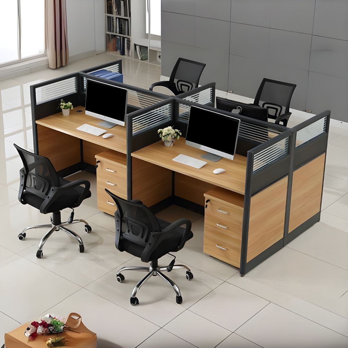1200x1200-2024-03-09T134235.344.jpg 4-Way Modular Office Workstation - Image 1