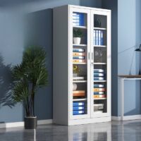 2-Door Metallic Display Cabinet - Image 3