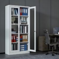 2-Door Metallic Display Cabinet - Image 4