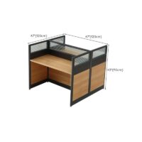 2 way office workstation (Brown) - Image 4