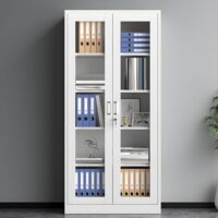2-Door Full Glass Office Cabinet - Image 2