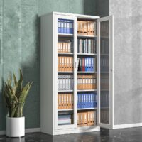 2-Door Full Glass Office Cabinet