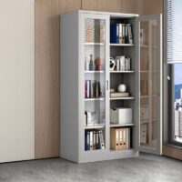 2-Door Full Glass Office Cabinet - Image 4