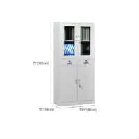 Modern Grey Metal Locking Filing Cabinet - Image 5