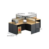 Open view 4-Way Office Workstation - Image 5