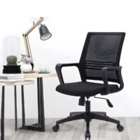 Black Fixed Arms Office Chair