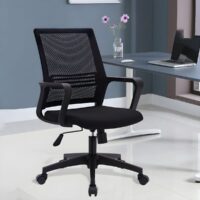 Black Fixed Arms Office Chair - Image 3