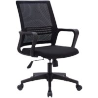Black Fixed Arms Office Chair - Image 4