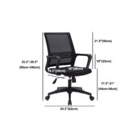 Black Fixed Arms Office Chair - Image 5