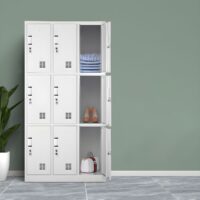 9 Locker steel office cabinet
