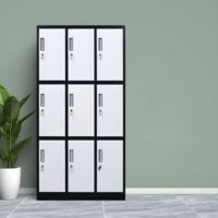 9 locker steel office cabinet