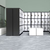 9 locker steel office cabinet - Image 5