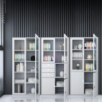 2-Door full-glass metallic office cabinet - Image 10
