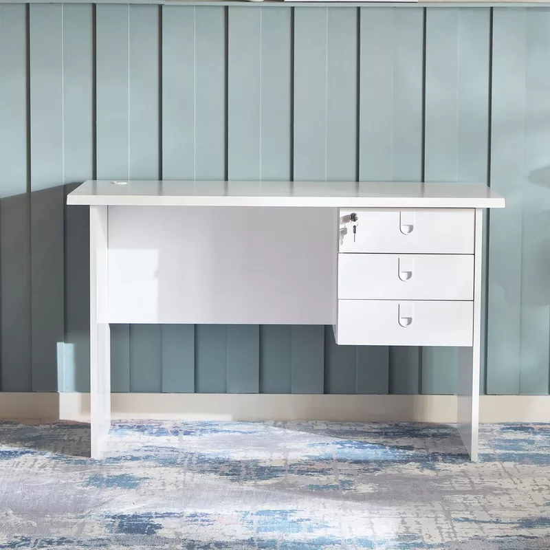 165483896-165483896-HMBX12052023Q_03-2100-2.webp 120cm Study and Office Desk with 3 Drawers - Image 1