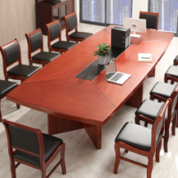 2.4M Boardroom table -Mahogany - Image 2