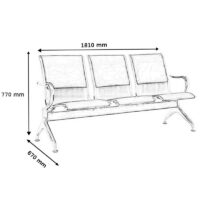 Airport 3-link waiting bench - Image 3