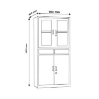 2-Door metallic office cabinet (with safe) - Image 2