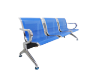 3-link metallic waiting bench