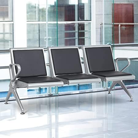 Heavy-duty three link office bench