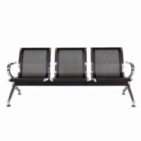 Airport 3-link metallic office bench - Image 4
