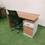 1.4-meter study/home office desk with a spacious surface, sturdy construction, and a sleek, modern design for productivity and organization.