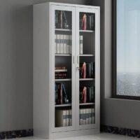 2-Door full-glass metallic office cabinet - Image 5