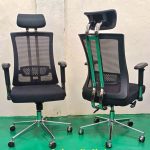 High-back orthopedic office chair