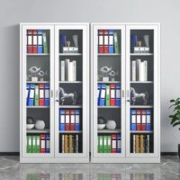 2-Door full-glass metallic office cabinet - Image 7
