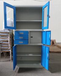 2-Door metal office cabinet with safe - Image 4