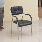 Catalina office guest chair with an ergonomic design, cushioned seat, and a sleek, modern frame for comfortable seating in offices and reception areas.