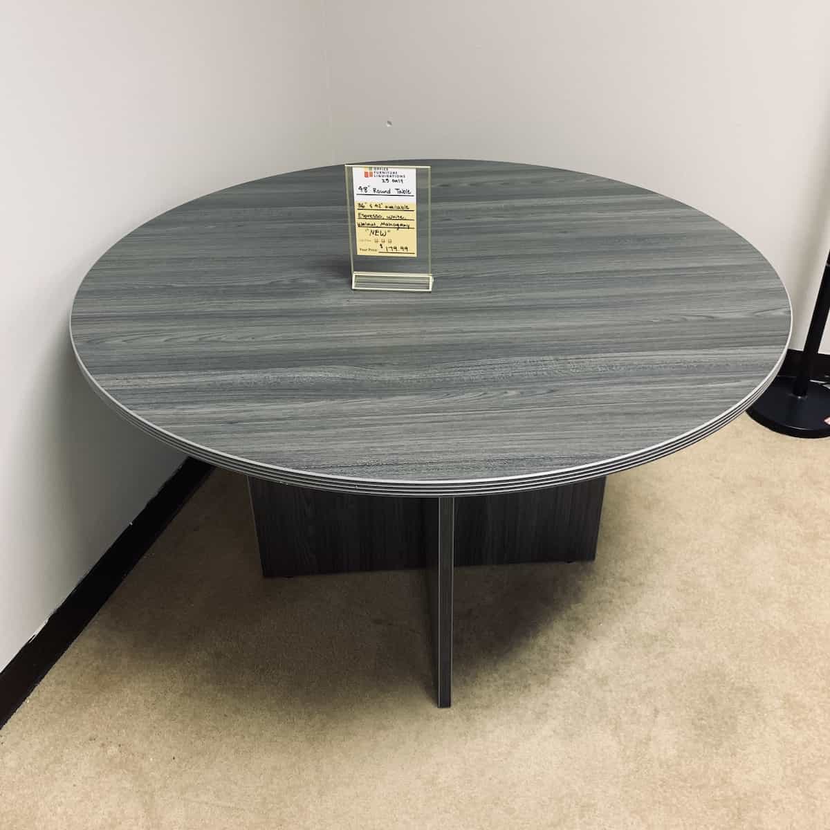 48-new-grey-round-table-break-room.jpg Round Break Room Table, 9 Colors - Image 1